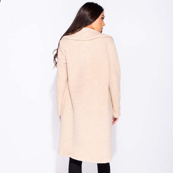 Style Goalz Beige Oversized Teddy Duster Jacket - Picture 7 of 8